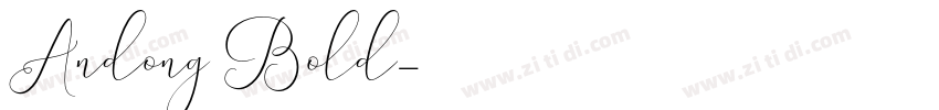 Andong Bold字体转换